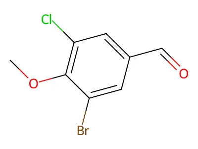 3-Bromo-5-chloro-4-methoxybenzaldehyde structure