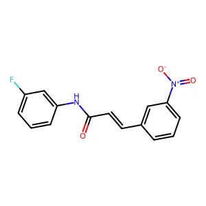 (2E)-N-(3-fluorophenyl)-3-(3-nitrophenyl)prop-2-enamide structure