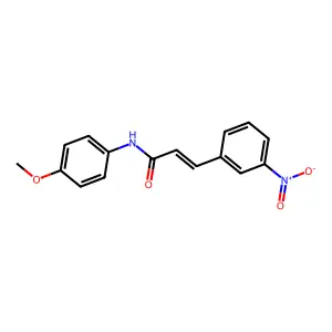 (E)-N-(4-methoxyphenyl)-3-(3-nitrophenyl)prop-2-enamide structure