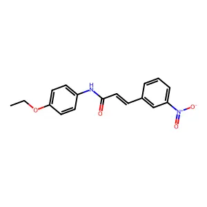 N-(4-ethoxyphenyl)-3-(3-nitrophenyl)prop-2-enamide structure