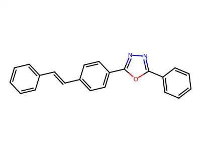 2-Phenyl-5-[4-(2-phenylethenyl)phenyl]-1,3,4-oxadiazole structure