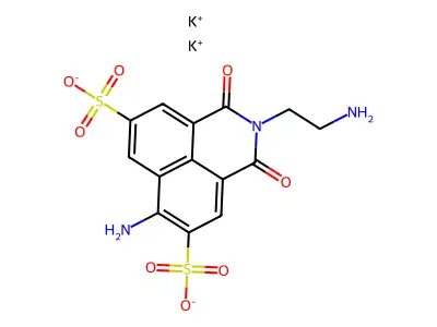 n-(2-Aminoethyl)-4-amino-3,6-disulfo-1,8-naphthalimide dipotassium salt structure