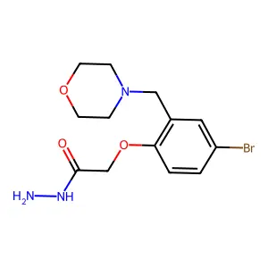 ACETIC ACID, ((4-BROMO-alpha-MORPHOLINO-o-TOLYL)OXY)-, HYDRAZIDE structure