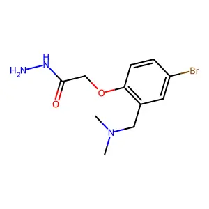 ACETIC ACID, ((4-BROMO-alpha-(DIMETHYLAMINO)-o-TOLYL)OXY)-, HYDRAZIDE structure