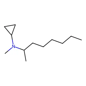 Heptylamine, N-cyclopropyl-N,1-dimethyl- structure