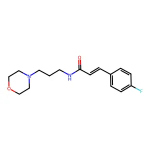 3-(4-fluorophenyl)-N-[3-(4-morpholinyl)propyl]acrylamide structure