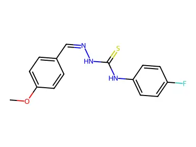 1-(4-Fluorophenyl)-3-[(4-methoxyphenyl)methylideneamino]thiourea structure