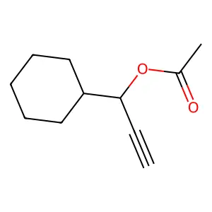 1-Cyclohexylprop-2-yn-1-yl acetate structure