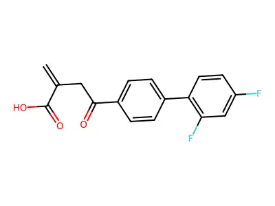 (1,1'-Biphenyl)-4-butanoic acid, 2',4'-difluoro-alpha-methylene-gamma-oxo- structure