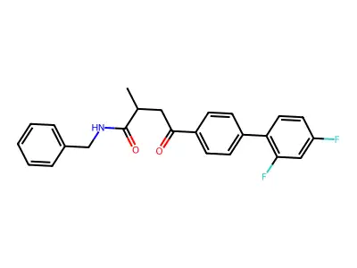 (+-)-2',4'-Difluoro-alpha-methyl-delta-oxo-N-(phenylmethyl)-(1,1'-biphenyl)-4-butanamide structure