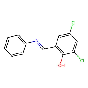 2,4-Dichloro-6-phenyliminomethyl-phenol structure
