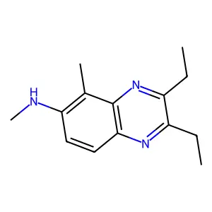 2,3-二乙基-N,5-二甲基-6-喹喔啉胺 structure
