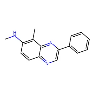 N,5-二甲基-3-苯基-6-喹喔啉胺 structure