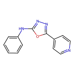 1,3,4-Oxadiazol-2-amine, N-phenyl-5-(4-pyridinyl)- structure