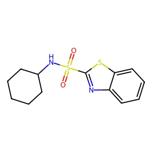 2-Benzothiazolesulfonamide, N-cyclohexyl- structure