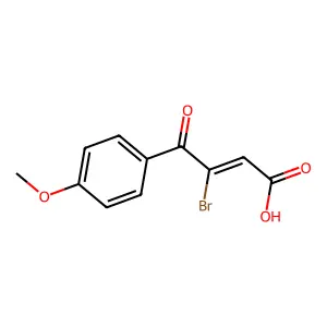 3-溴-4-(4-甲氧基苯基)-4-氧代丁-2-烯酸 structure