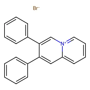 2,3-Diphenylquinoliziniumbromide structure