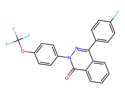 4-(4-Fluorophenyl)-2-[4-(trifluoromethoxy)phenyl]phthalazin-1-one structure