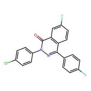2-(4-chlorophenyl)-7-fluoro-4-(4-fluorophenyl)-1(2H)-phthalazinone structure