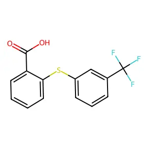 Benzoic acid, 2-((3-(trifluoromethyl)phenyl)thio)- structure