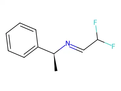 2,2-difluoro-N-(1-phenylethyl)ethanimine structure