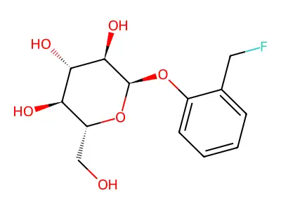 alpha-D-Glucopyranoside, 2-(fluoromethyl)phenyl structure