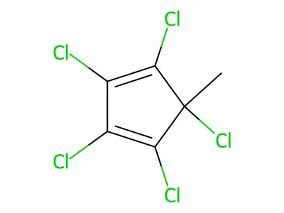 5-Methyl-1,2,3,4,5-pentachloro-1,3-cyclopentadiene structure
