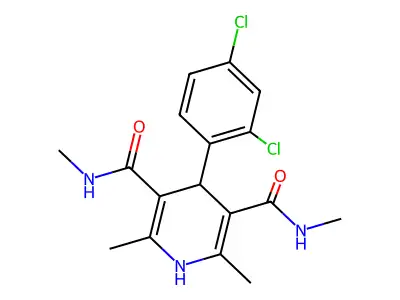 3,5-Pyridinedicarboxamide, 1,4-dihydro-4-(2,4-dichlorophenyl)-N,N',2,6-tetramethyl- structure