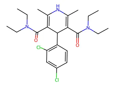 3,5-Pyridinedicarboxamide, 1,4-dihydro-4-(2,4-dichlorophenyl)-2,6-dimethyl-N,N,N',N'-tetraethyl- structure