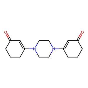 3-[4-(3-Oxocyclohex-1-enyl)piperazinyl]cyclohex-2-en-1-one structure