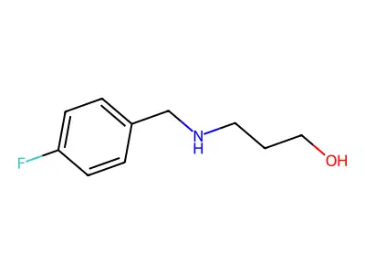 3-(((4-Fluorophenyl)methyl)amino)propan-1-ol structure