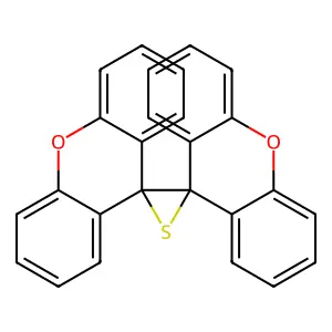 Dispiro[xanthene-9,2'-thiirane-3',9''-xanthene] structure