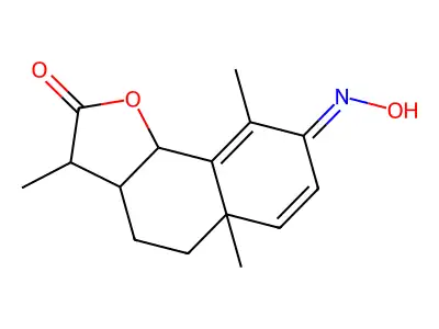 (3S,3aS,5aS,8E,9bS)-8-hydroxyimino-3,5a,9-trimethyl-3a,4,5,9 structure