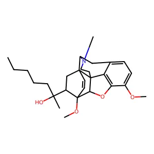 6,14-Ethenomorphinan-7-methanol, 3,6-dimethoxy-alpha,17-dimethyl-4,5-epoxy-alpha-pentyl-, (5-alpha,7-alpha(R))- structure