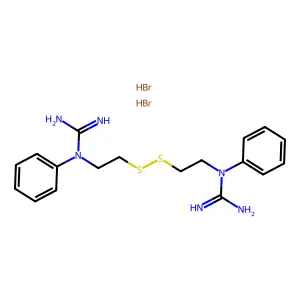 Guanidine, N,N'''-(dithiodi-2,1-ethanediyl)bis(N-phenyl-, dihydrobromide structure