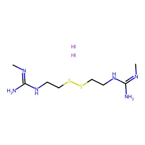Guanidine, N,N'''-(dithiodi-2,1-ethanediyl)bis(N'-methyl-, dihydriodide structure