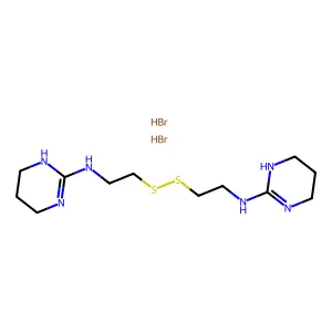 2-Pyrimidinamine, N,N'-(dithiodi-2,1-ethanediyl)bis(1,4,5,6-tetrahydro-, dihydrobromide structure