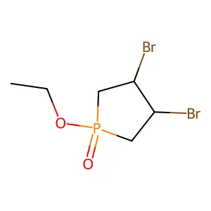 Phospholane, 3,4-dibromo-1-ethoxy-, 1-oxide structure