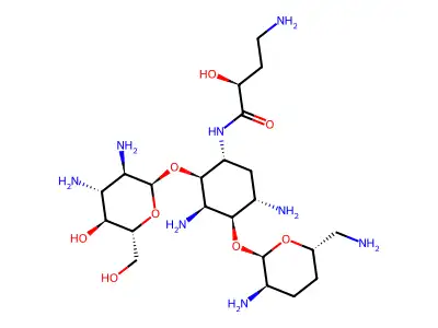 2''-Amino-5,2''-dideoxy-5-epiaminoarbekacin structure