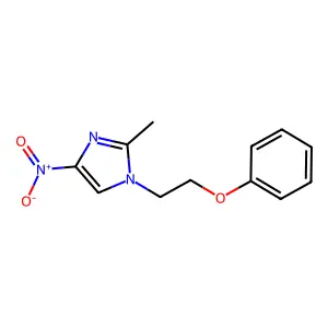 Imidazole, 2-methyl-4-nitro-1-(phenoxyethyl)- structure