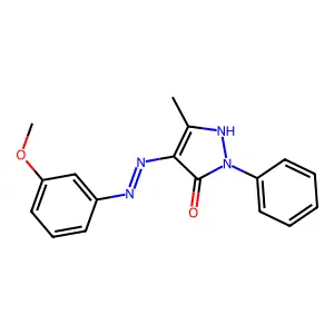 (4Z)-4-[(3-methoxyphenyl)hydrazinylidene]-5-methyl-2-phenylpyrazol-3-one structure