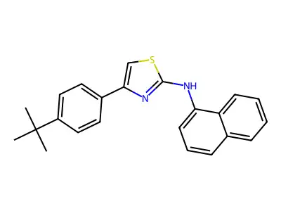 (4-(4-(Tert-butyl)phenyl)(2,5-thiazolyl))-1-naphthylamine structure
