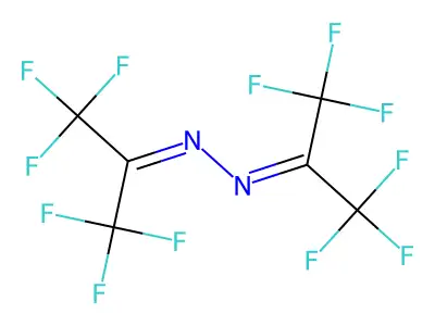 Hexafluoroacetone azine structure