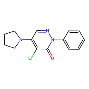 4-chloro-2-phenyl-5-(pyrrolidin-1-yl)pyridazin-3(2H)-one structure