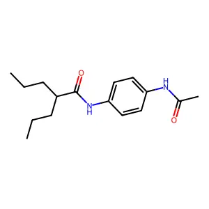 Valeranilide, 4'-acetamido-2-propyl- structure