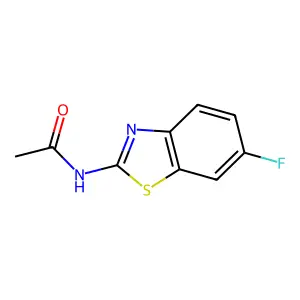 N-(6-fluoro-1,3-benzothiazol-2-yl)acetamide structure
