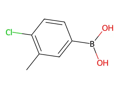 (4-Chloro-3-methylphenyl)boronic acid structure