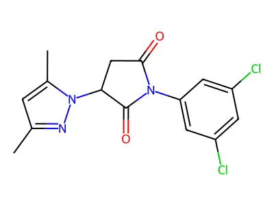 1-(3,5-Dichlorophenyl)-3-(3,5-dimethylpyrazol-1-yl)pyrrolidine-2,5-dione structure