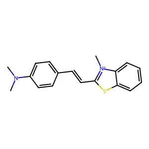 2-[4-(Dimethylamino)styryl]-3-methyl-3-benzothiazolium structure