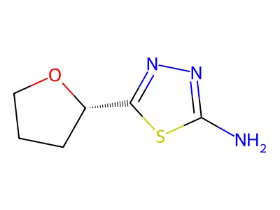5-[(S)-perhydro-2-furyl]-1,3,4-thiadiazol-2-ylamine structure